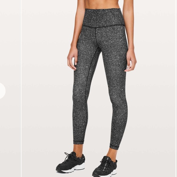 Lululemon Align Pant II Luminesce Splatter Ice Grey Black size 6 - Picture 2 of 8